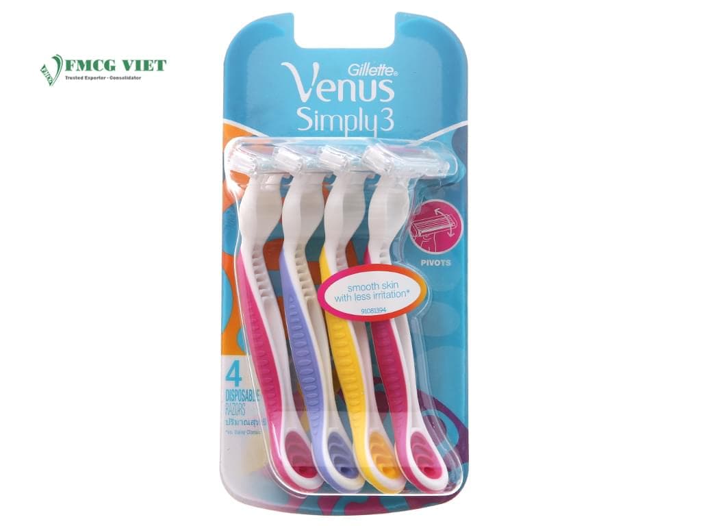 Gilletle Venus Simply Razor Pack 4 wholesale product
