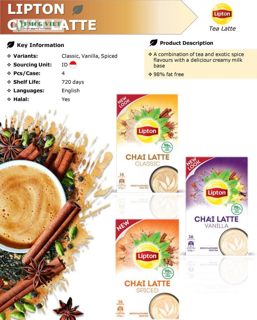 Lipton Chai Latte Tea Box Range (Indonesia) wholesale product