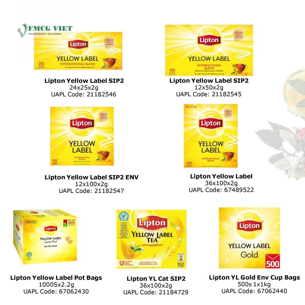 Lipton Yelow Label Tea Box Range (Indonesia) wholesale product