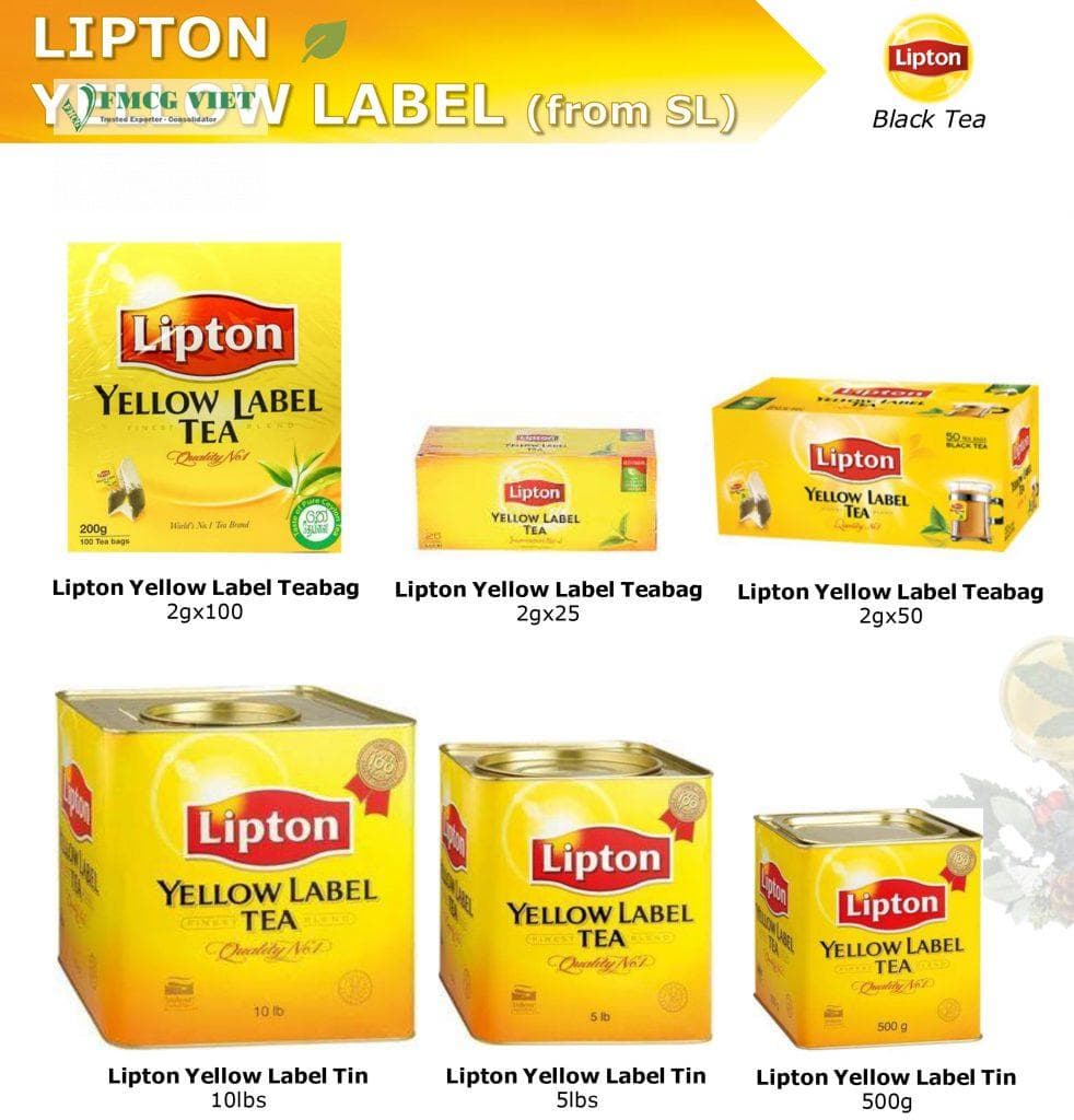 Lipton Yelow Label Tea Box Range (Sri Lanka) wholesale product