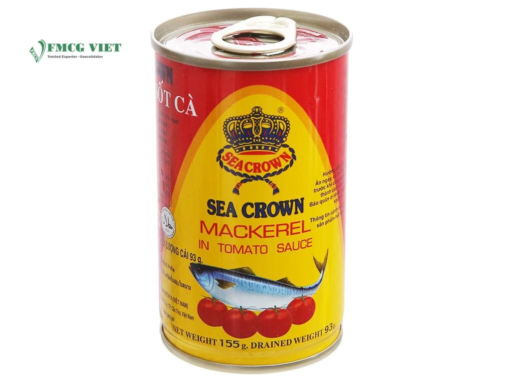 SeaCrown Mackerel in Tomato Sauce Canned Food 155g x100 wholesale product