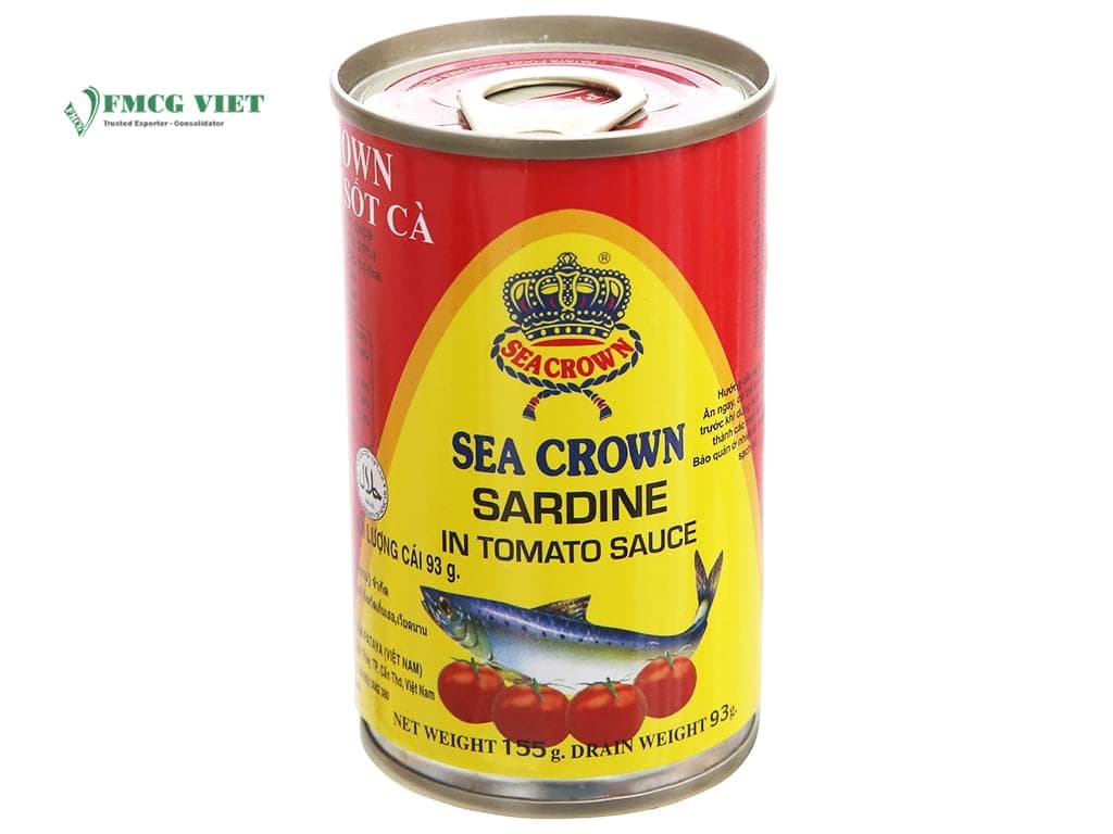 SeaCrown Sardine in Tomato Sauce Canned Food 155g x100 wholesale product