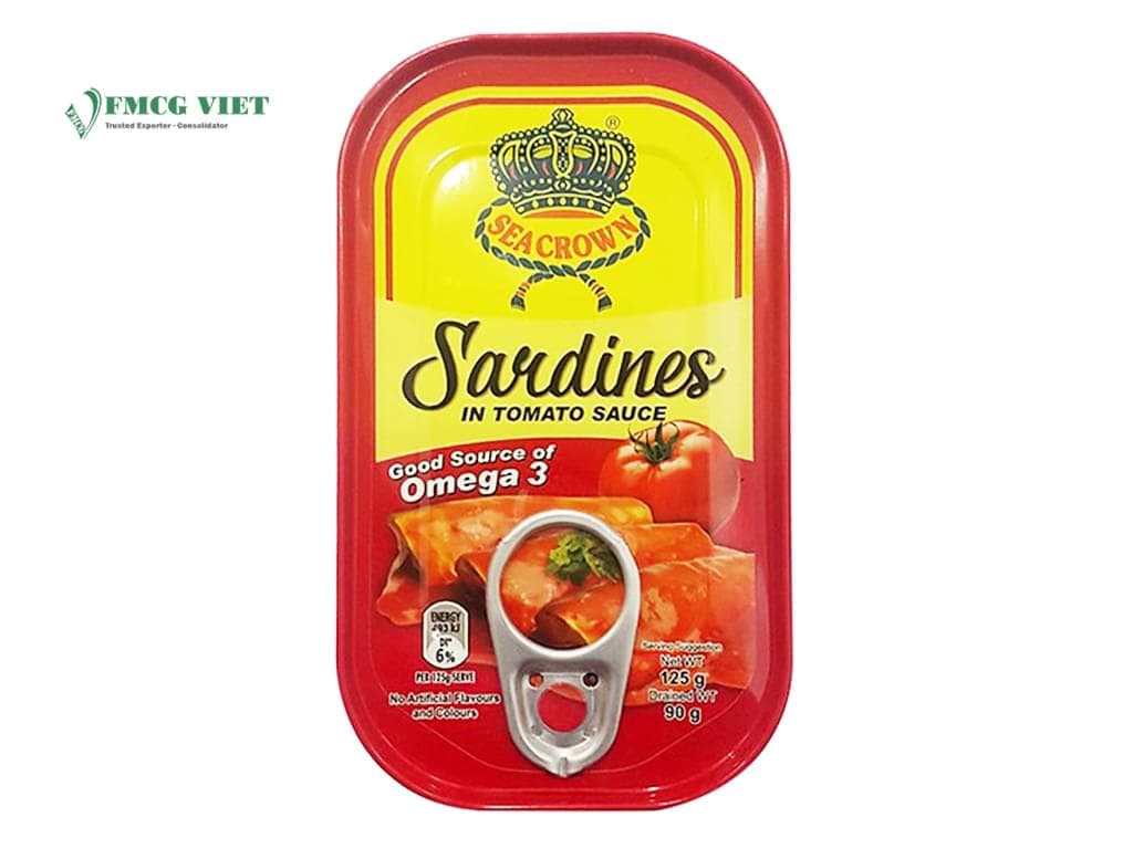 SeaCrown Sardines in Tomato Sauce Canned Food 125g wholesale product