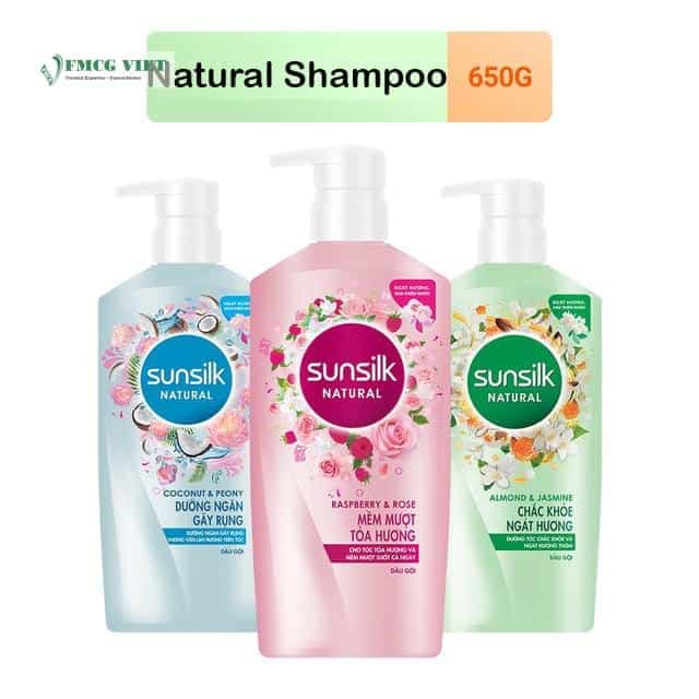 Sunsilk Shampoo Bottle 650ml Naturals All Variants x12 (VN) wholesale product