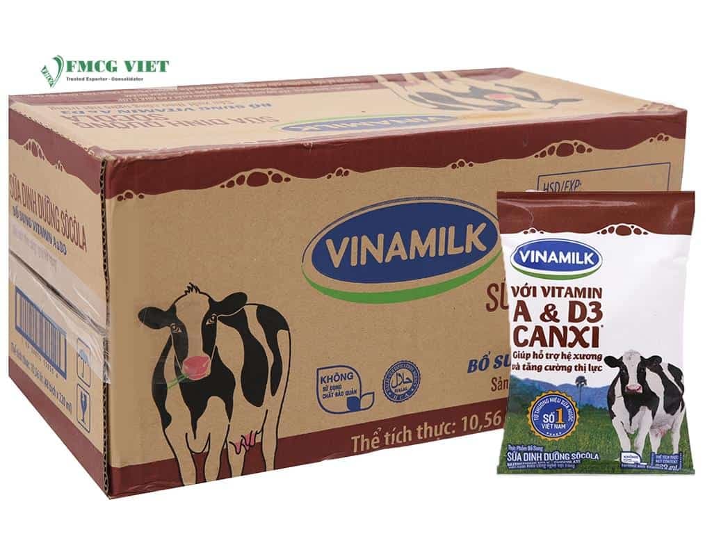 Vinamilk UHT Chocolate Flavored Milk Bag 220ml x48 wholesale product