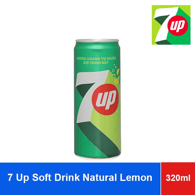7 Up Soft Drink Natural Lemon 320ml x24 Cans wholesale product