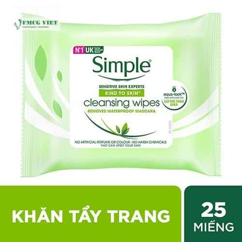 Simple Cleansing Wipes 25s UK wholesale product