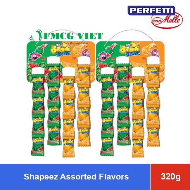 Big Babol Shapeez Assorted Flavor 320g (5g x 16 sachets x 4 strings) x 12 pouches wholesale product