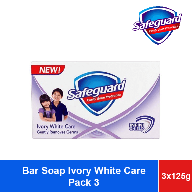 Safeguard Bar Soap Ivory White Care Pack 3 (125g x 3) x 24 Boxes wholesale product