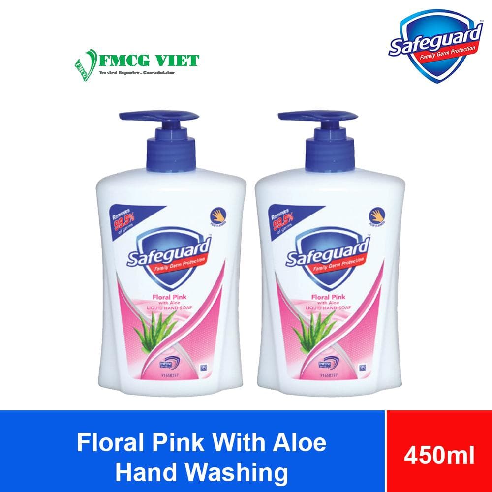 Safeguard Hand Washing Liquid Floral Pink with Aloe 450ml x12 Bottles wholesale product