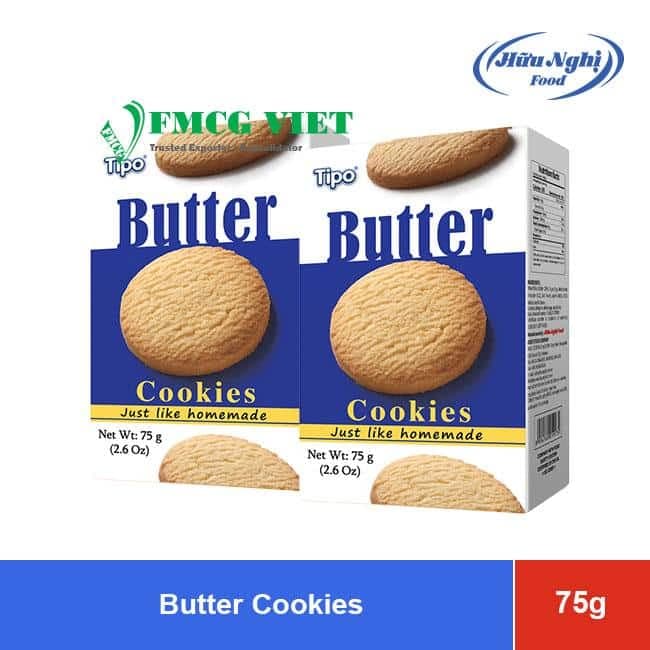 Tipo Butter Cookies 75gr x 24 Bags wholesale product