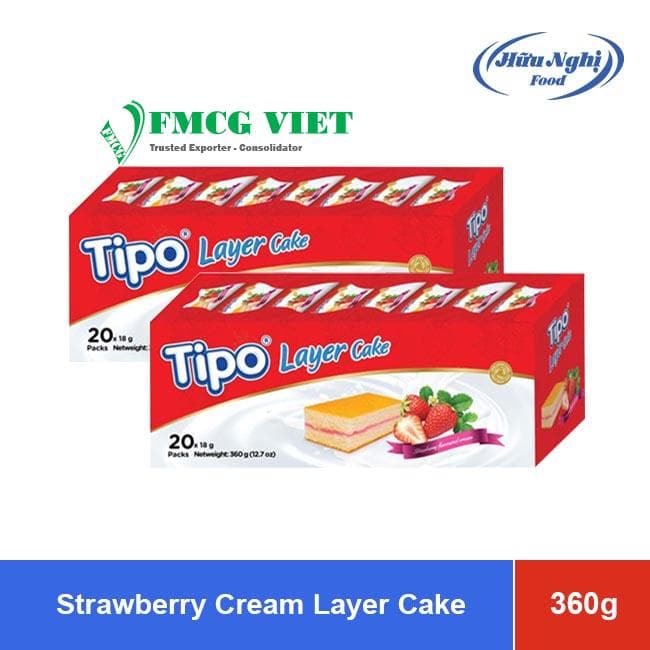 Tipo Strawberry Cream Layer Cake 360g x 12 Boxes wholesale product