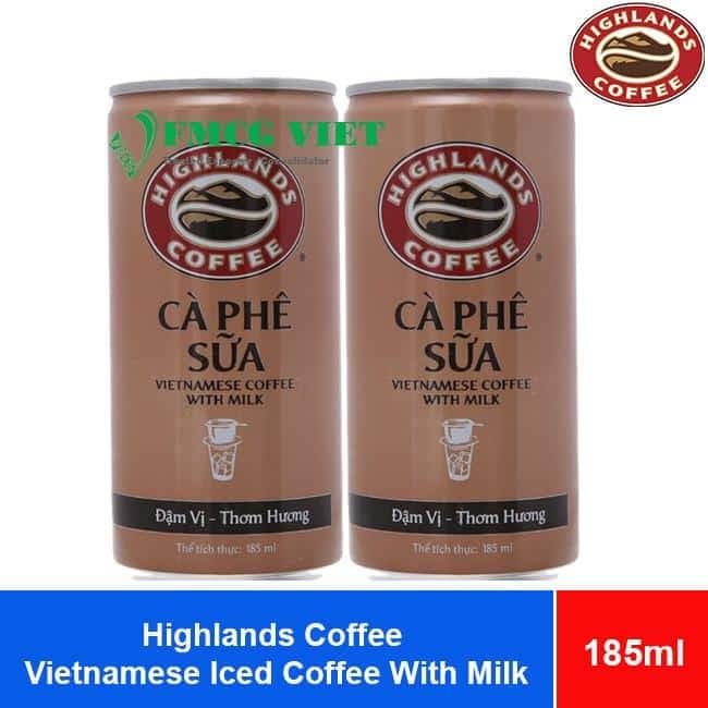 Highlands Coffee Vietnamese Iced Coffee With Milk 185ml x 24 Cans wholesale product