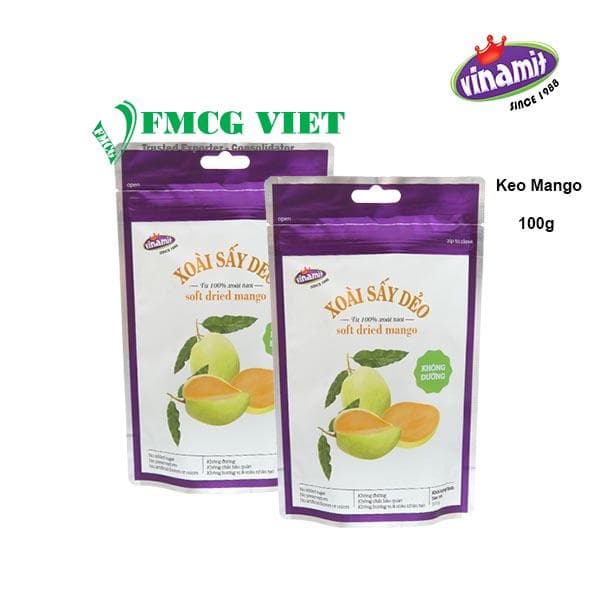 Vinamit Soft Dried Keo Mango Chips 100g x 20 Bags wholesale product