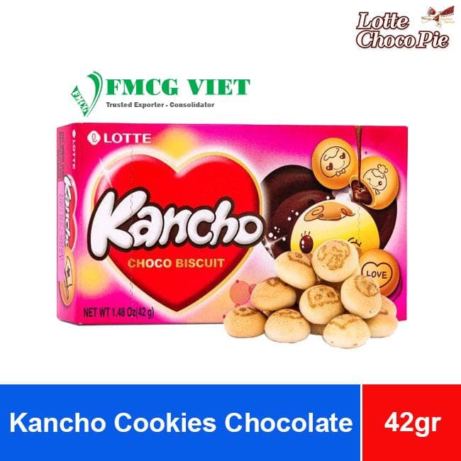 Lotte Kancho Cookies Chocolate 42g x 32 Boxes wholesale product