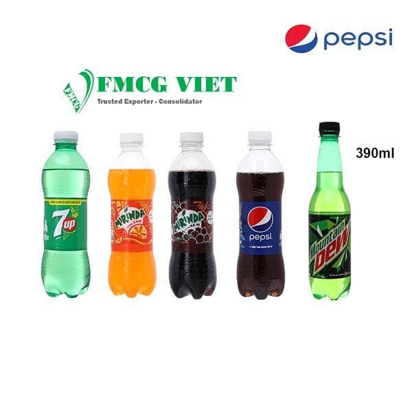 Pepsi, 7Up, Mirinda, Mountain Dewy 390ml x 24 Bottles wholesale product