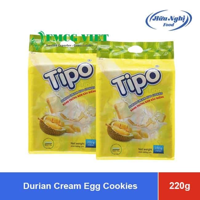 Tipo Cream Egg Cookies Durian Bag 220g wholesale product