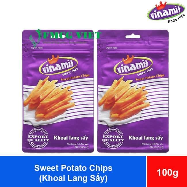Vinamit Vacuum Fried Sweet Potato Chips 100g x 40 Bags wholesale product