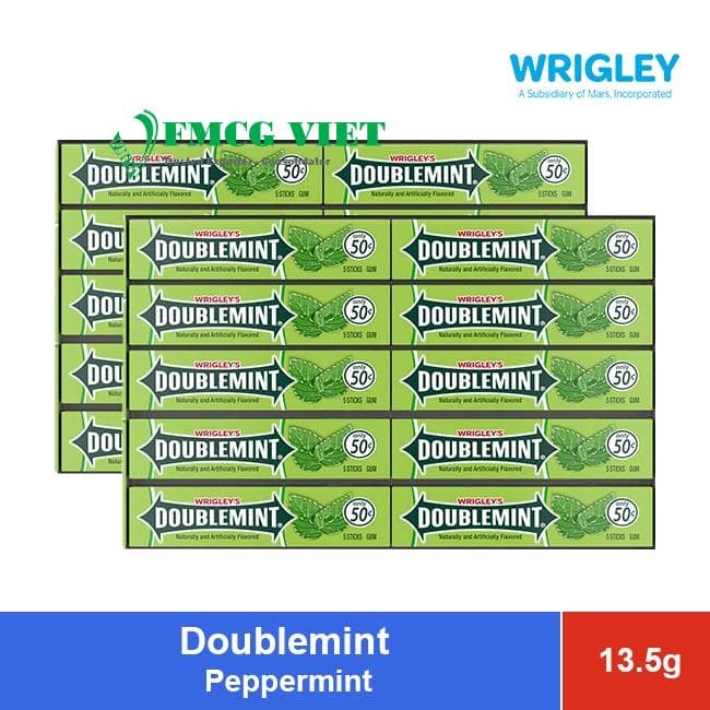 Doublemint Chewing Gum 60 Boxes x 20 packs x 5 sticks wholesale product