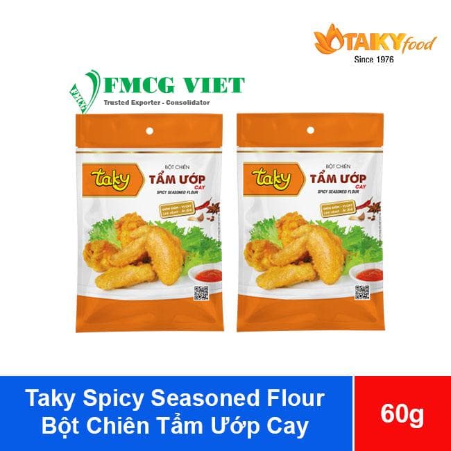 Taky Spicy Seasoned Flour 60g x 48 Bags (Bột Chiên Tẩm Ướp Cay Tài Ký) wholesale product
