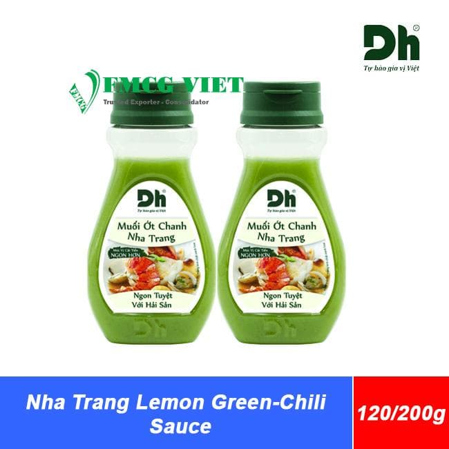Nha Trang Lemon Green-Chili Sauce DH Food 120g, 200g x 24 Bottles wholesale product