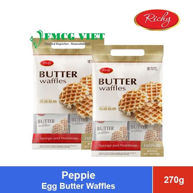 Richy Butter Waffles White 270g x 18 Bags wholesale product