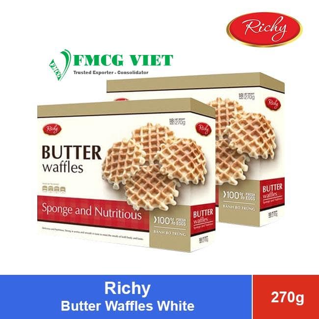 Richy Butter Waffles White 270g x 16 Boxes wholesale product