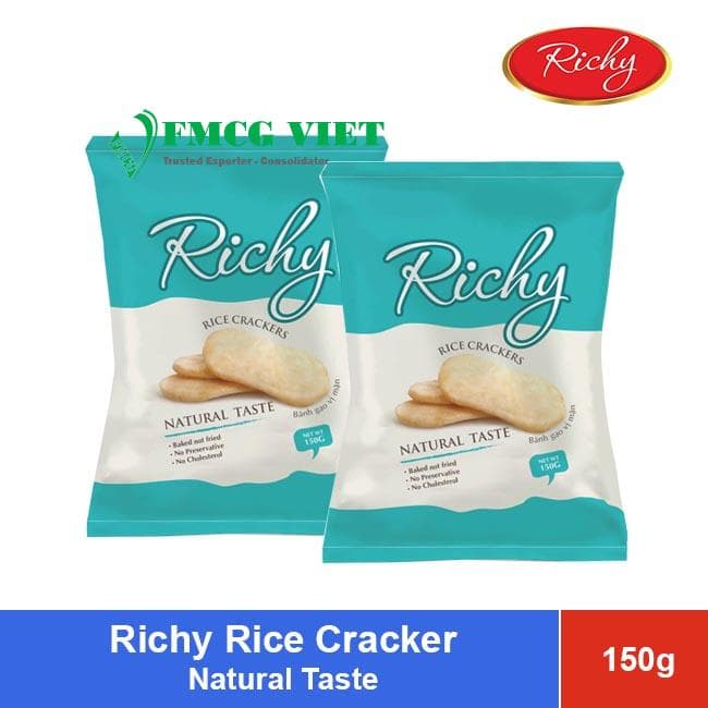 Richy Rice Cracker Natural Taste 150g x 20 Bags wholesale product