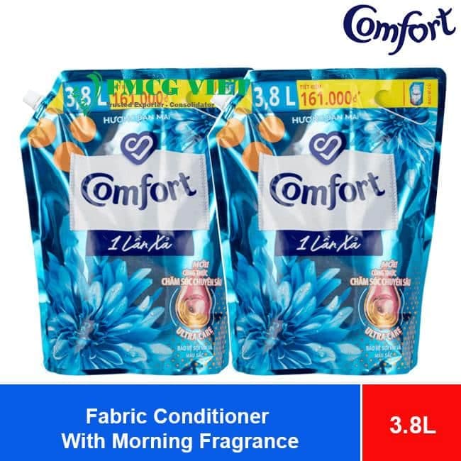 Comfort Fabric Conditioner With Morning Fragrance 3.8L x4 Pouches wholesale product
