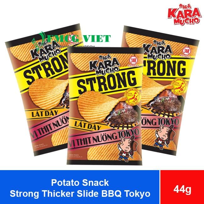 Koikeya Karamucho Potato Snack Strong Thicker Slide BBQ Tokyo Flavor 44gr x 60 Bags wholesale product
