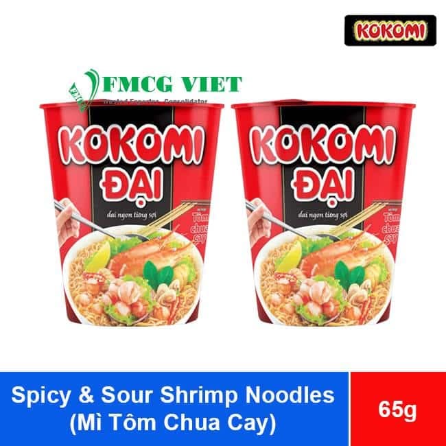 Kokomi Instant Noodles Sour & Spicy Shrimp 65g x 24 Cups wholesale product