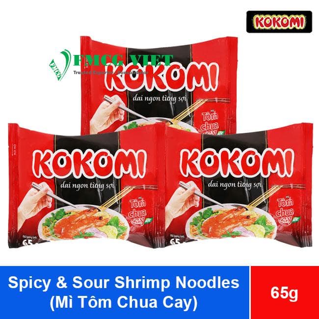 Kokomi Instant Noodles Sour & Spicy Shrimp 65g x 30 Bags wholesale product