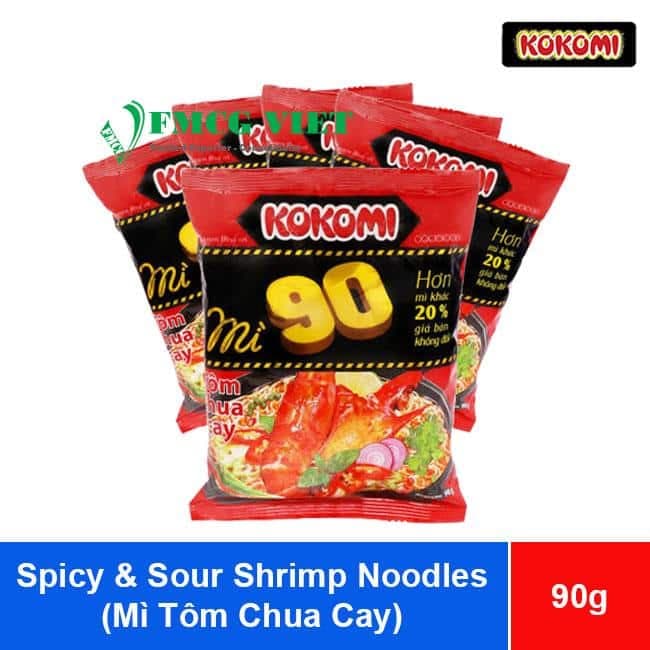 Kokomi Instant Noodles Sour & Spicy Shrimp 90g x 30 Bags wholesale product