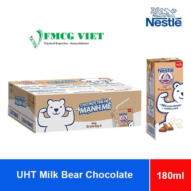 Nestle UHT Milk Bear Chocolate 12(4x180ml) wholesale product