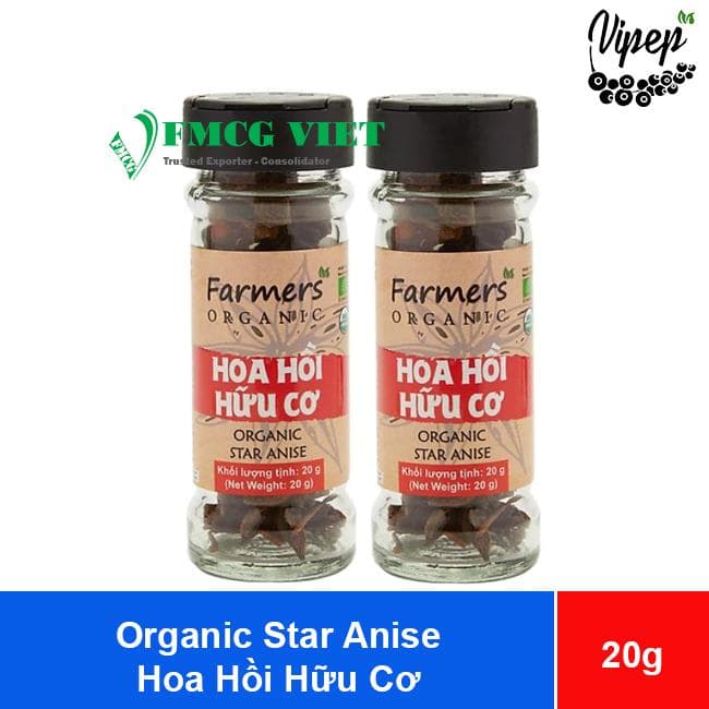 Vipep Farmers Organic Star Anise 20g x 6 Jars (Hoa Hồi Hữu Cơ) wholesale product