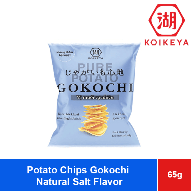 Koikeya Karamucho Pure Potato Chips Gokochi Natural Salt Flavor 65gr x 40 Bags wholesale product
