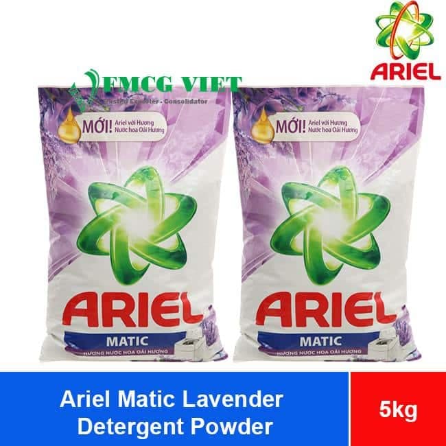 Ariel Detergent Powder Lavender Matic 5Kg x 3 Bags wholesale product