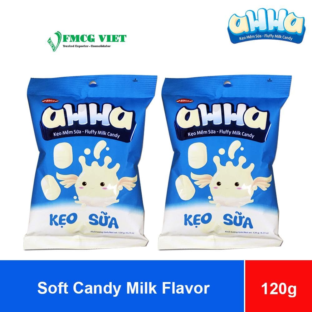 Bibica Ahha Soft Candy Milk Flavor 120g x 40 Bags wholesale product