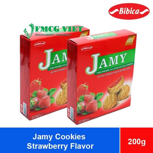 Bibica Jamy Cookies Strawberry Flavor 200g x 10 Boxes wholesale product