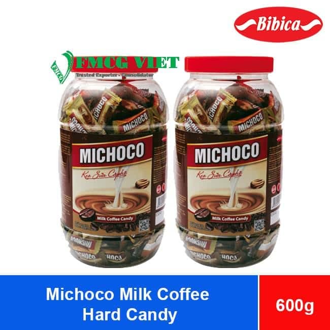 Bibica Michoco Milk Coffee Hard Candy 600g x 6 Jars wholesale product