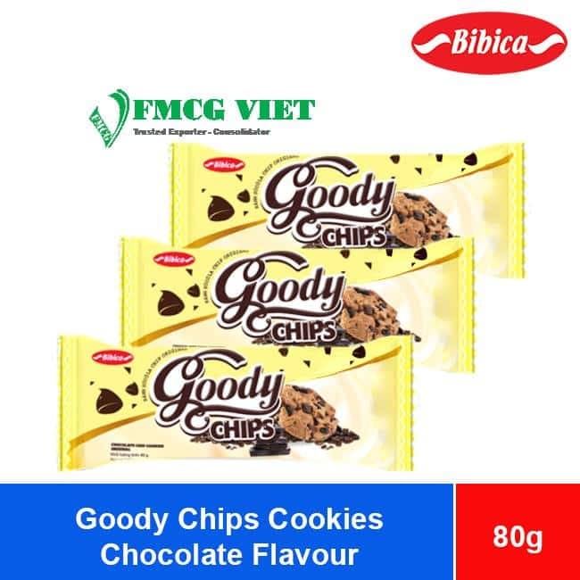 Bibica Goody Chips Chocolate Flavour Cookies 80g x 30 Bags wholesale product