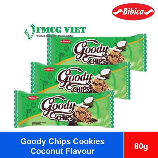 Bibica Goody Chips Coconut Flavour Cookies 80g x 30 Bags wholesale product