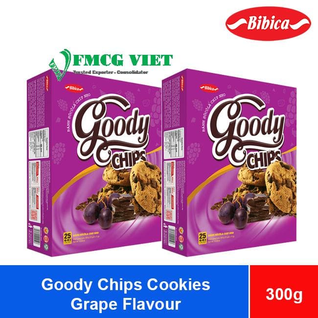 Bibica Goody Chips Grape Flavour Cookies 300g x 10 Boxes wholesale product