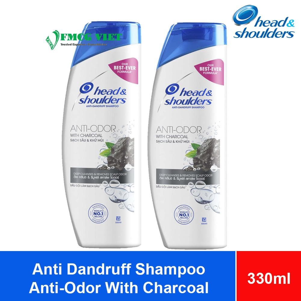 Head & Shoulders Anti Dandruff Shampoo Anti-Odor With Charcoal 330ml x 12 Bottles wholesale product