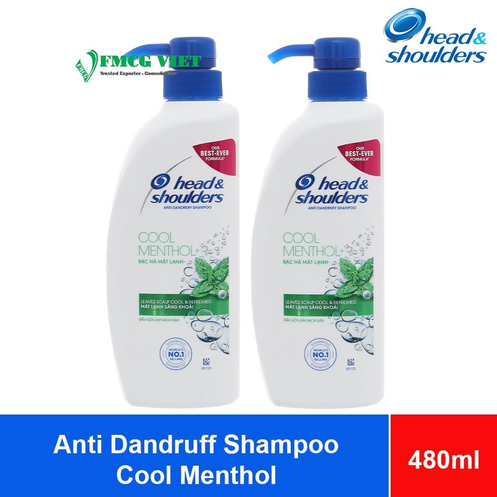 Head & Shoulders Anti Dandruff Shampoo Cool Menthol 480ml x 9 Bottles wholesale product