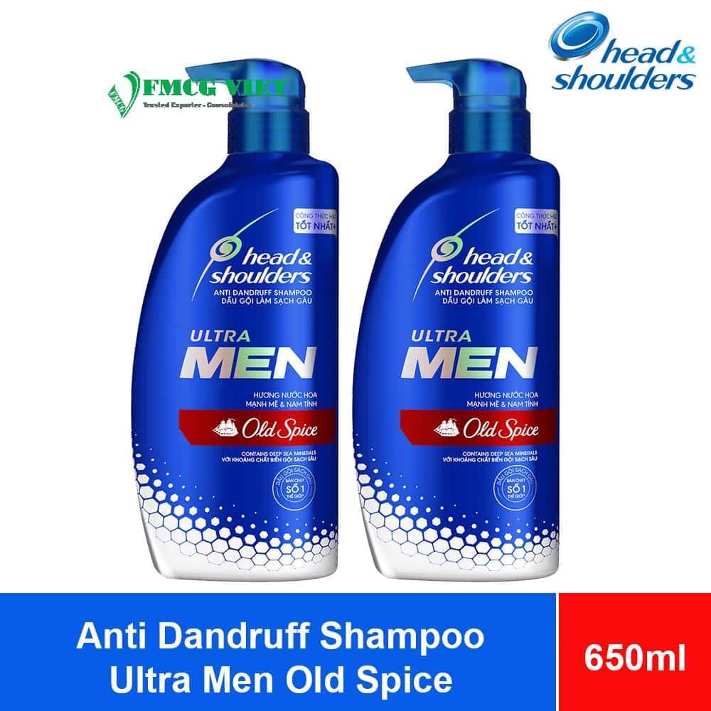 Head & Shoulders Ultra Men Anti Dandruff Shampoo Old Spice 650ml x 9 Bottles wholesale product