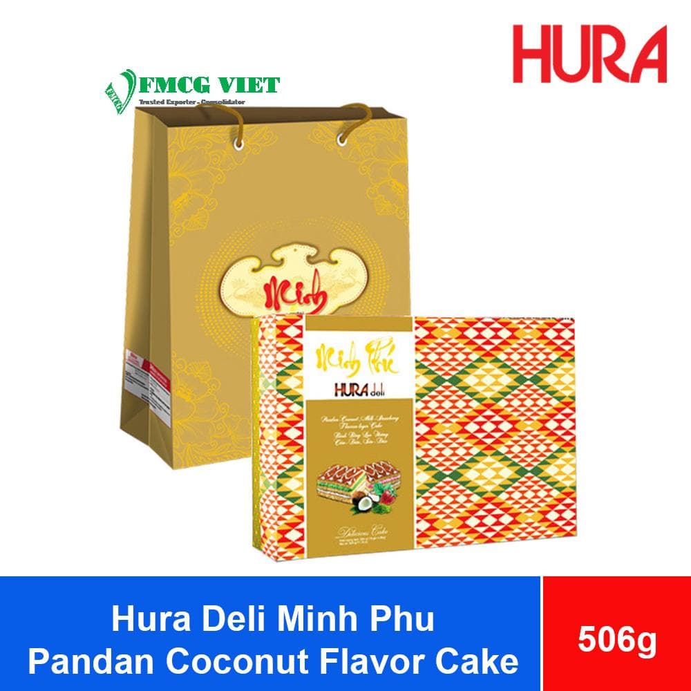 Bibica Hura Deli Minh Phu Pandan Coconut Flavour Layer Cake 504g x 10 Boxes wholesale product