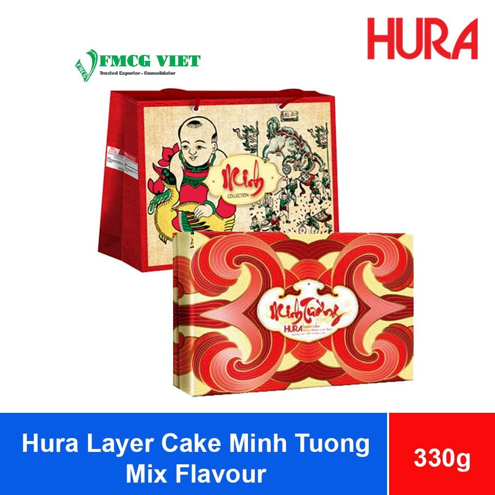 Bibica Hura Deli Minh Tuong Mix Flavour Layer Cake 330g x 10 Boxes wholesale product