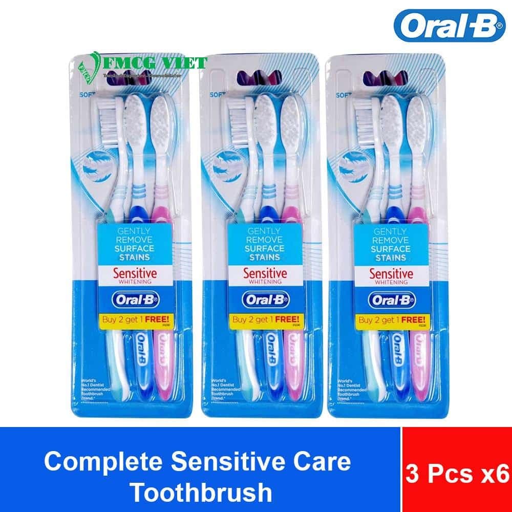 Oral-B Complete Toothbrush Sensitive Care (Buy 2 Get 1 Free) – Pack of 3 x6 Sheets x16 wholesale product