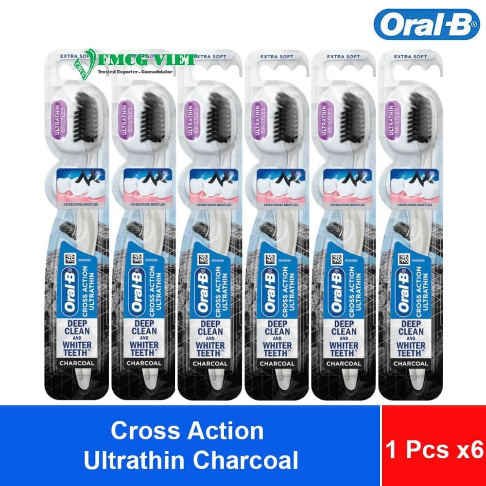 Oral-B Toothbrush Cross Action UltraThin Charcoal – Pack of 1 x6 x16 wholesale product